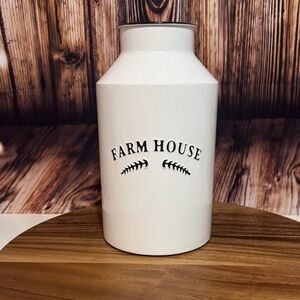 Rustic White Farmhouse Jar